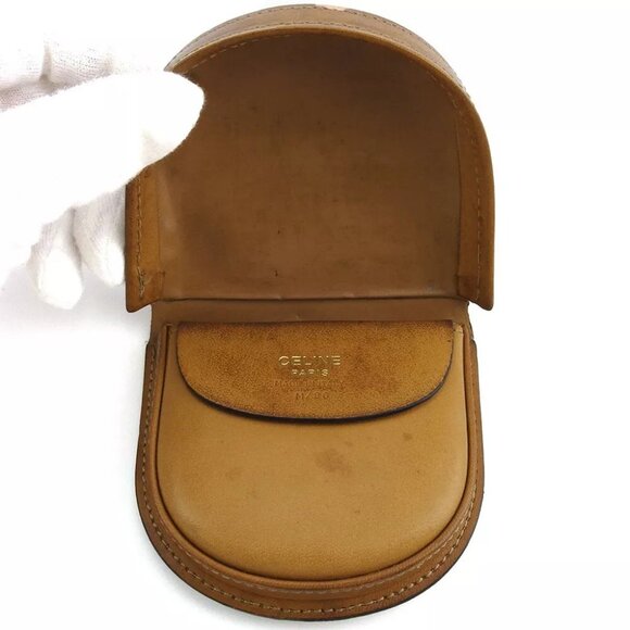 CELINE coin case macadam beige PVC ?~ leather Authentic used - Picture 7 of 8